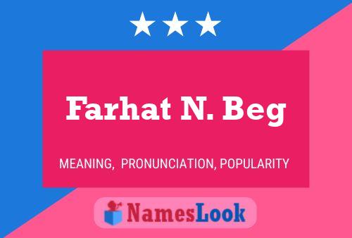 Farhat N. Beg Name Poster