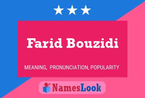 Farid Bouzidi Name Poster