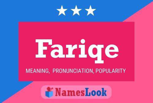 Fariqe Name Poster