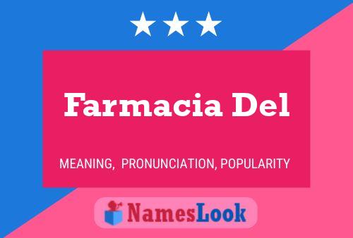 Farmacia Del Name Poster