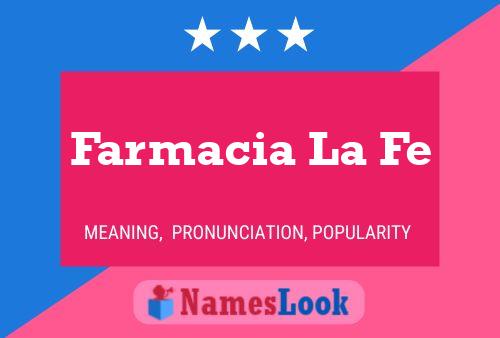 Farmacia La Fe Name Poster