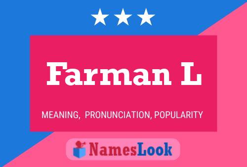 Farman L Name Poster