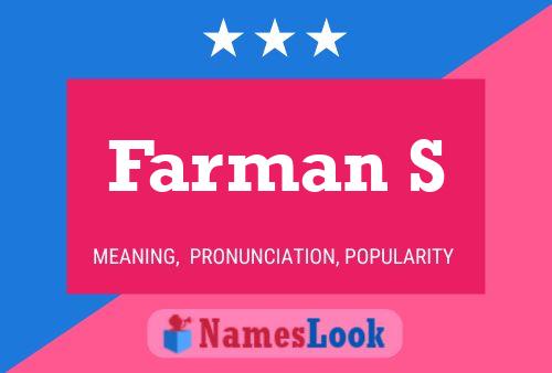 Farman S Name Poster