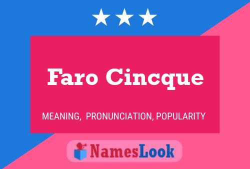 Faro Cincque Name Poster