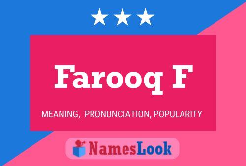 Farooq F Name Poster