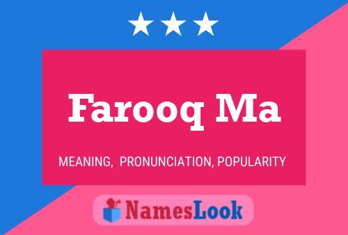 Farooq Ma Name Poster