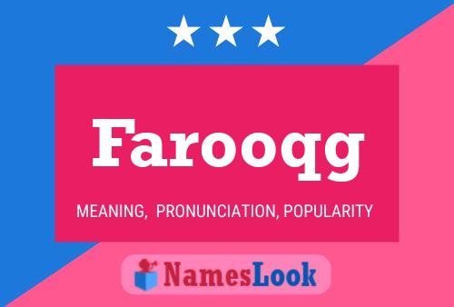 Farooqg Name Poster