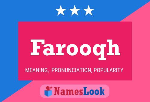 Farooqh Name Poster