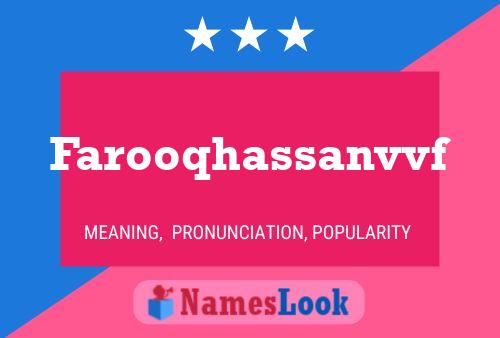 Farooqhassanvvf Name Poster