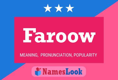 Faroow Name Poster