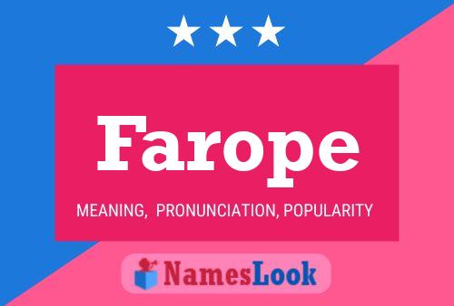 Farope Name Poster