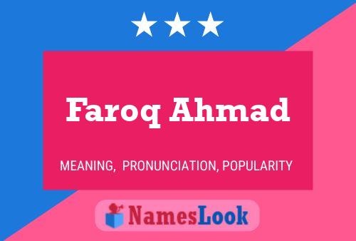 Faroq Ahmad Name Poster