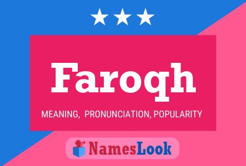 Faroqh Name Poster