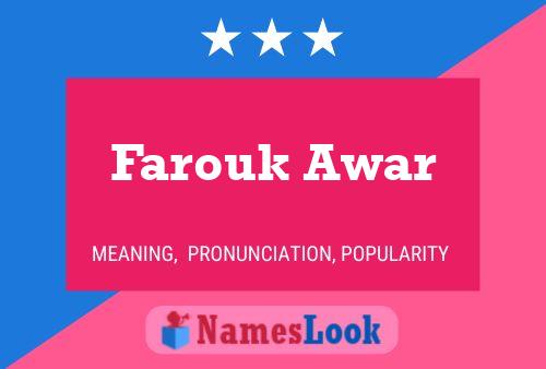 Farouk Awar Name Poster