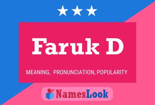 Faruk D Name Poster