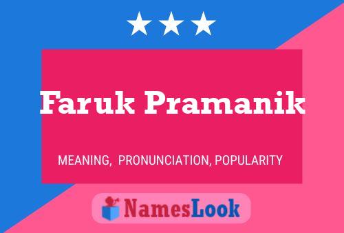 Faruk Pramanik Name Poster