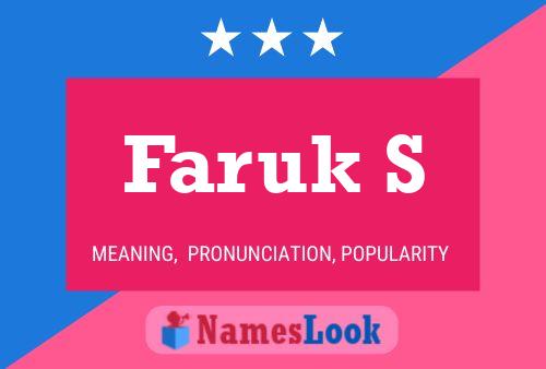 Faruk S Name Poster