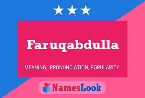 Faruqabdulla Name Poster