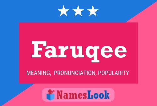 Faruqee Name Poster