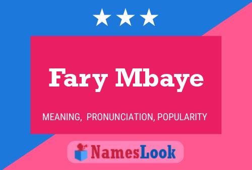 Fary Mbaye Name Poster