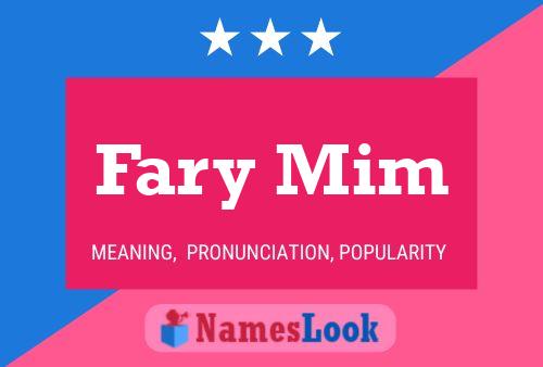 Fary Mim Name Poster