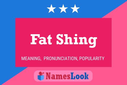 Fat Shing Name Poster