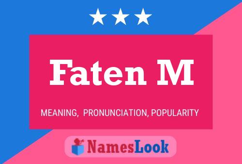 Faten M Name Poster