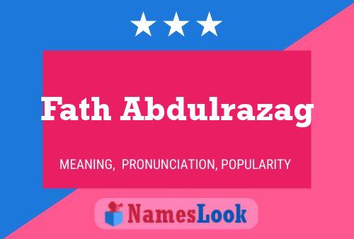 Fath Abdulrazag Name Poster