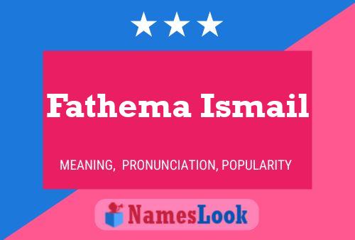 Fathema Ismail Name Poster