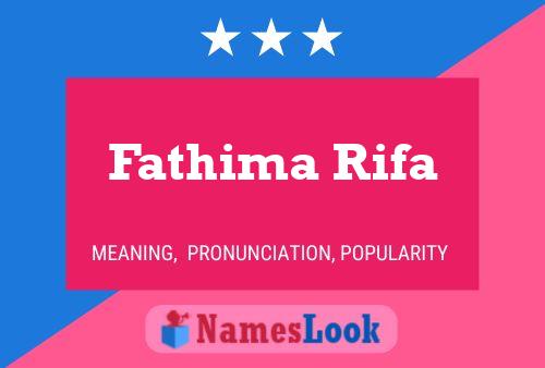 Fathima Rifa Name Poster