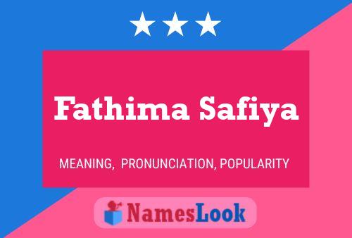 Fathima Safiya Name Poster