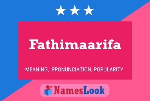 Fathimaarifa Name Poster