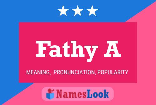 Fathy A Name Poster