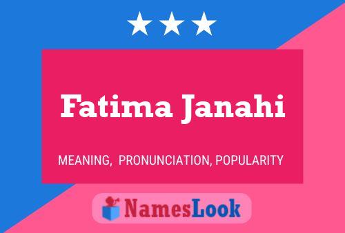 Fatima Janahi Name Poster