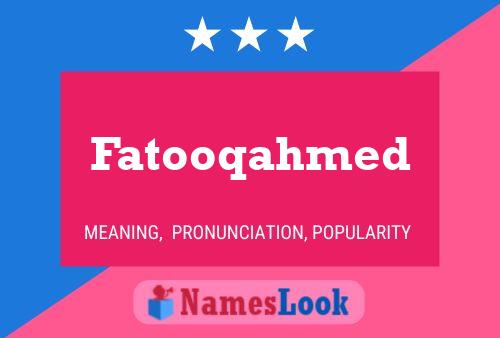 Fatooqahmed Name Poster