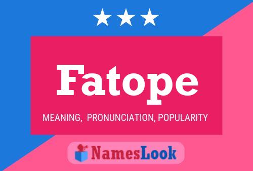 Fatope Name Poster