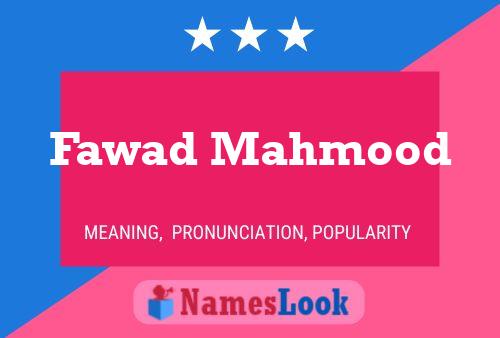 Fawad Mahmood Name Poster