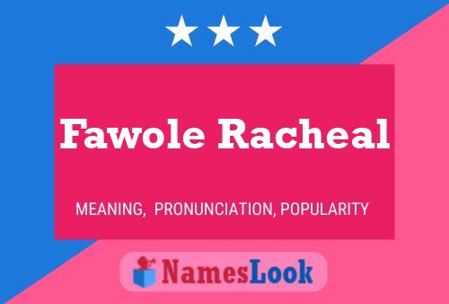 Fawole Racheal Name Poster