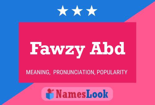 Fawzy Abd Name Poster