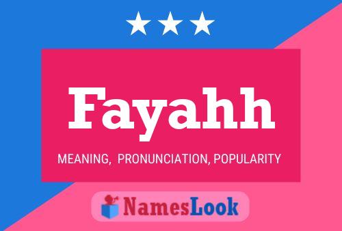 Fayahh Name Poster