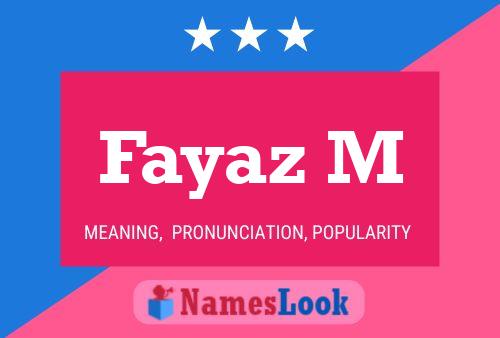 Fayaz M Name Poster