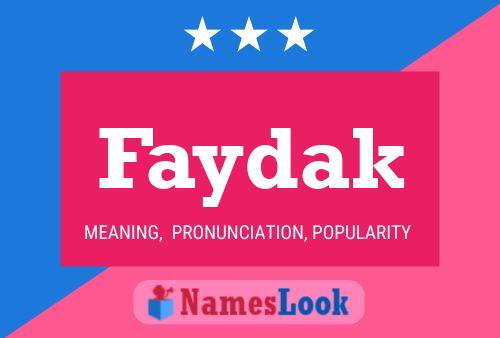 Faydak Name Poster