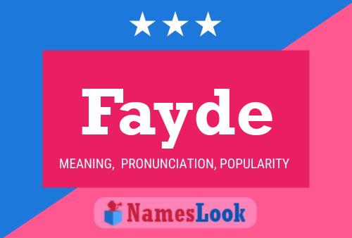 Fayde Name Poster