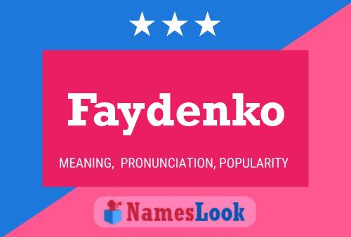 Faydenko Name Poster