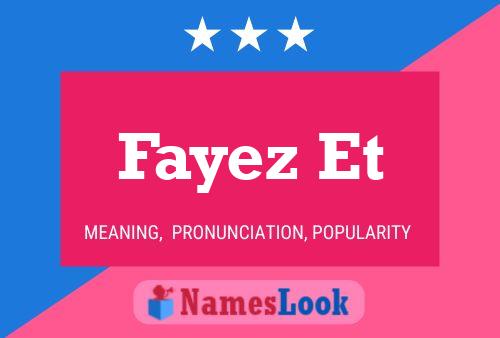 Fayez Et Name Poster