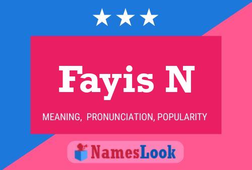 Fayis N Name Poster