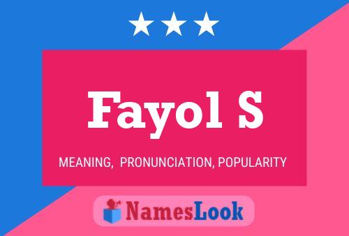 Fayol S Name Poster