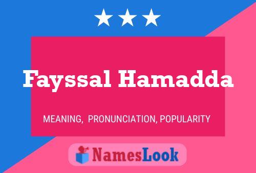 Fayssal Hamadda Name Poster