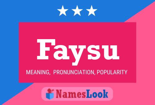 Faysu Name Poster