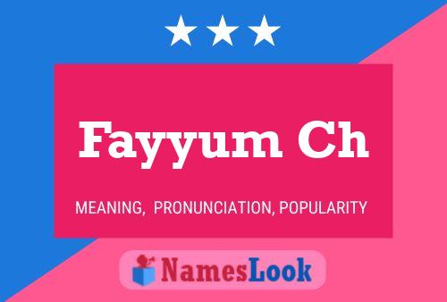 Fayyum Ch Name Poster